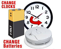 smoke alarm change clocks and batteries