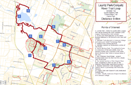 Layritz Park and Colquitz River Trail 9.4km trail map