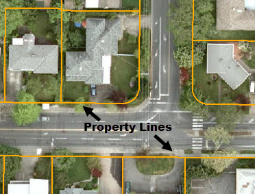 graphic of GIS map showing property lines