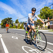 Woman cycling