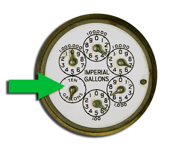 photo of older type water meter