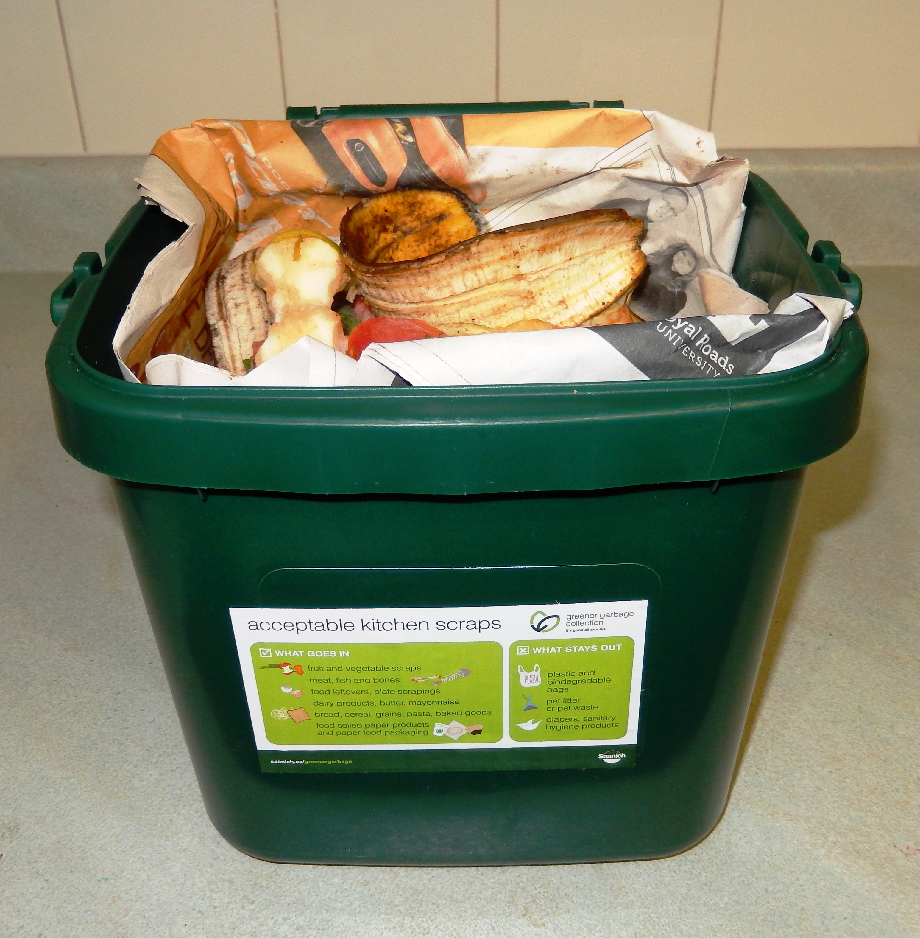 Saanich organics kitchen container