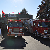 two fire trucks