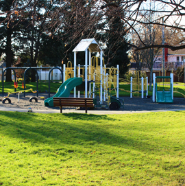 Allenby Park playground before 2021 updating starts