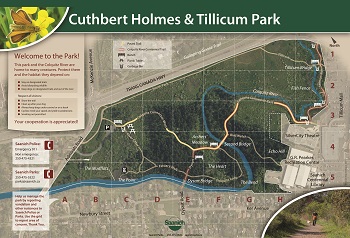 Cuthbert Holmes Park Map and Trail System