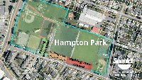 Hampton Park parking lot update map area