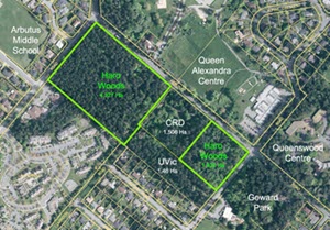 Aerial View of Map of Haro Woods