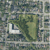 Map of King's Rd Community Green Space from SaanichMap system