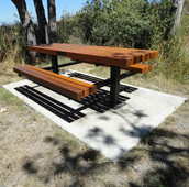 Picnic table at Mount Tolmie Park