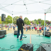 Music in the Park stage and dancing courtesy of Derek Ford photography