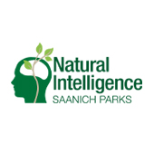 Natural Intelligence Saanich Parks logo. Green head with a tree growing out of it.