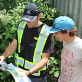 Park Ambassador helping a park guest