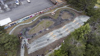 Overhead photo of Tripp Station Bike Park