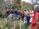 Fish Counting Fence at Cuthbert Holmes Park with School Group Watching