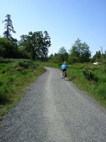 Trail with Bike Rider Through Panama Flats