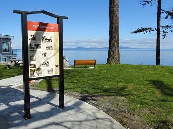 Interpretive sign at McMorran Park