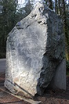 Charter stone marking the gateway to the Mount Douglas Park