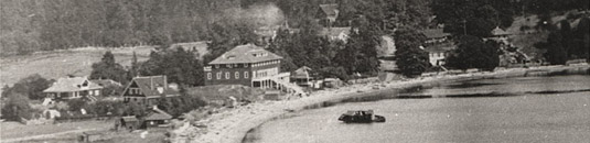 Fifties Sepia photo of ocean front properties